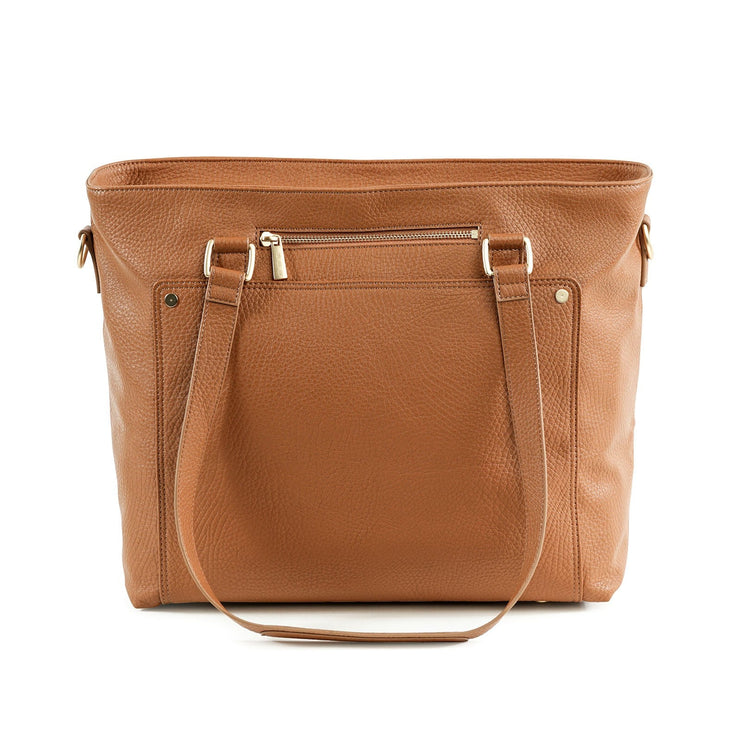 Кожаная сумка для мамы на коляску коричневая сзади Everyday Tote Brule