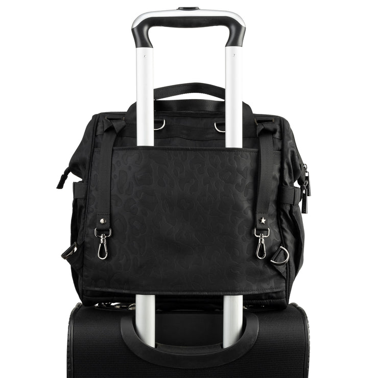 Дорожная сумка рюкзак для мамы черная на чемодане Dr. B.F.F. Catwalk