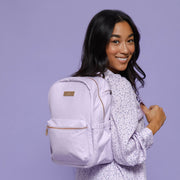 Рюкзак для мамы и ребенка лиловый сиреневый на маме Midi Lilac