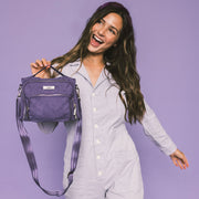 Сумка рюкзак для мамы и малыша фиолетовая на маме Bestie Grape Crush