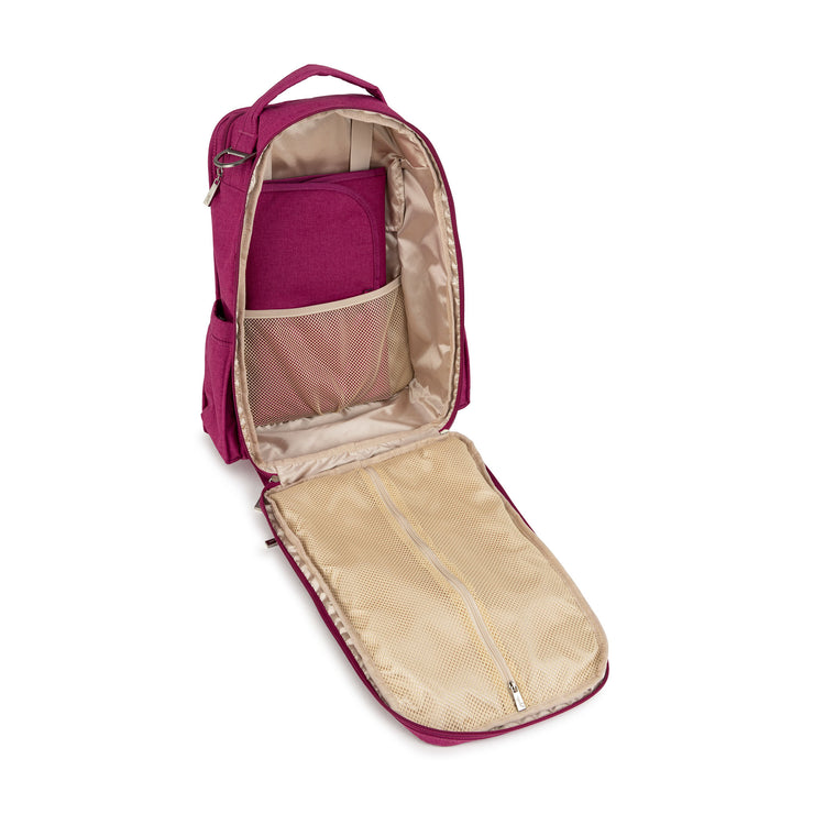 Рюкзак для мамы на коляску школьный малиновый подкладка Be Right Back Raspberry Jam