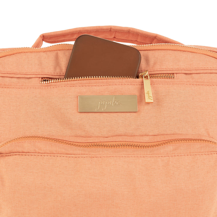 Сумка рюкзак для мамы на коляску персиковая телефон B.F.F. Just Peachy