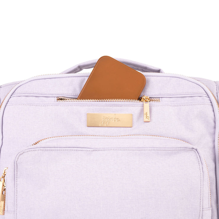 Сумка рюкзак для мамы на коляску лиловая карман для телефона B.F.F. Lilac