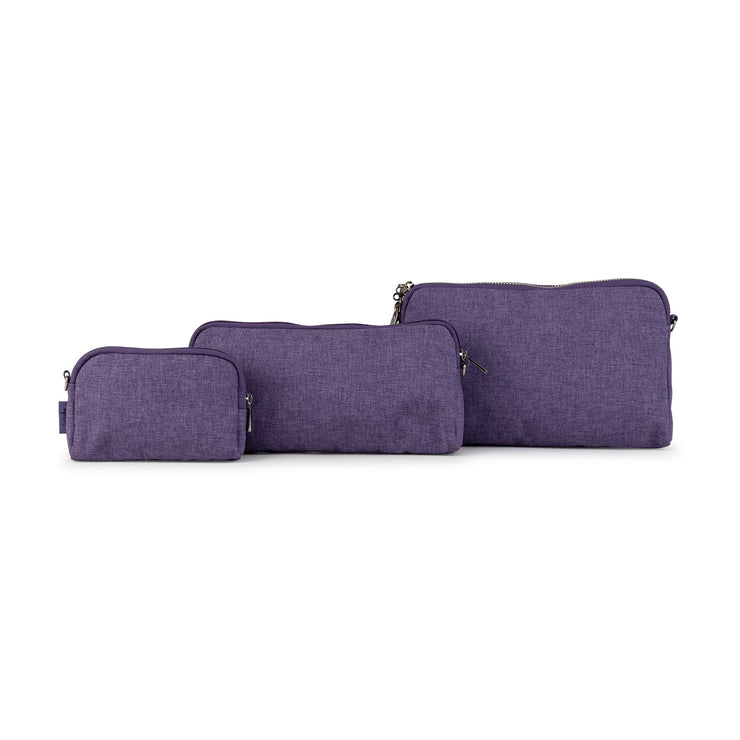  Набор женских сумок 3 в 1 через плечо фиолетовые сзади Be Set Grape Crush