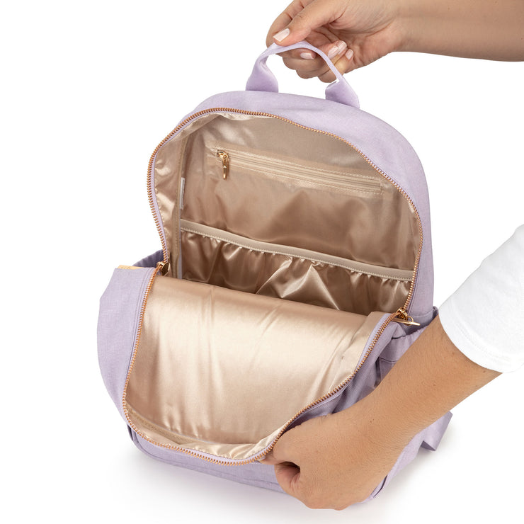 Рюкзак для мамы и ребенка лиловый сиреневый подкладка Midi Lilac