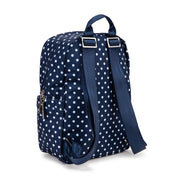 Рюкзак для мамы Midi jujube в горошек Navy Duchess сзади #color_navy-duchess