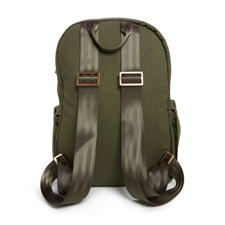 Рюкзак для мамы и ребенка оливковый сзади Midi Olive