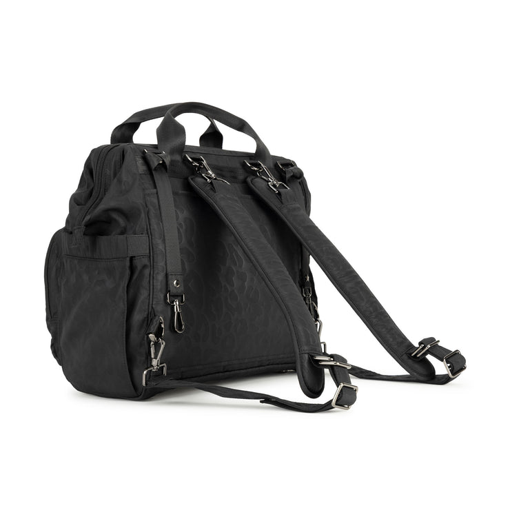 Дорожная сумка рюкзак для мамы черная лямки Dr. B.F.F. Catwalk