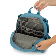 Рюкзак для мамы и ребенка синий внутри Midi Deluxe Marine