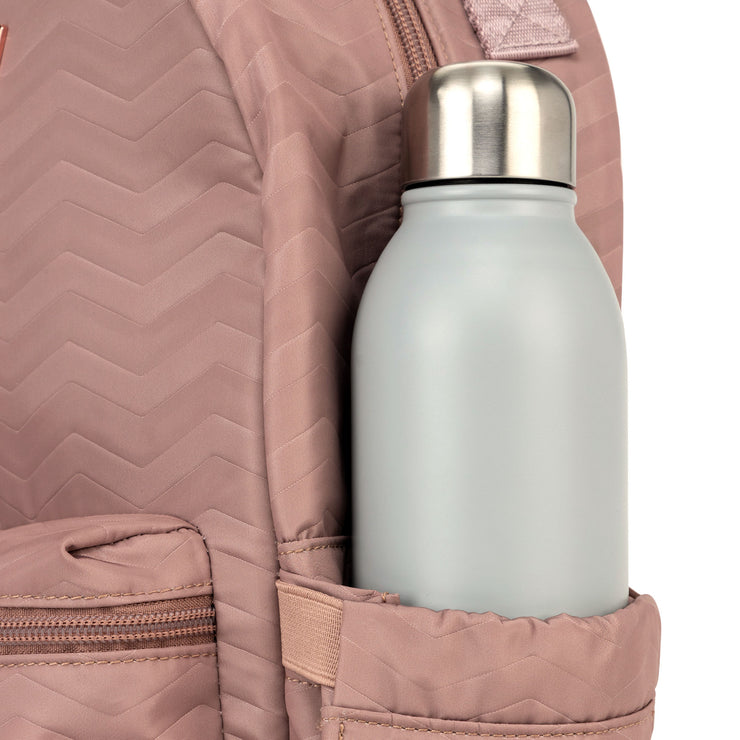 Рюкзак для мамы розово-бежевый термокарман Midi Deluxe Warm Sand