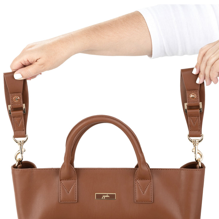 Кожаная сумка для мамы на коляску коричневая Whitney Carson Spice