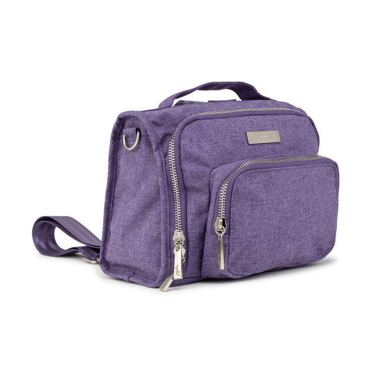 Сумка рюкзак для мамы и малыша фиолетовая сбоку Bestie Grape Crush